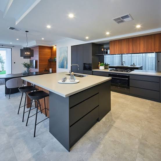 Modern kitchen remodeling with fitted cabinets, Rawalpindi residential project